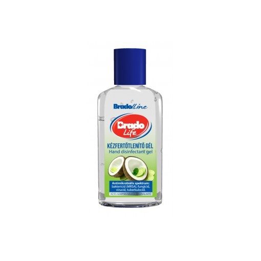 BradoLife fertőtlenítő gél, 50ml, Kókusz illatú