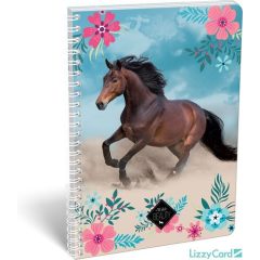 Lizzy Card spirálfüzet A/4 négyzethálós, Lovas