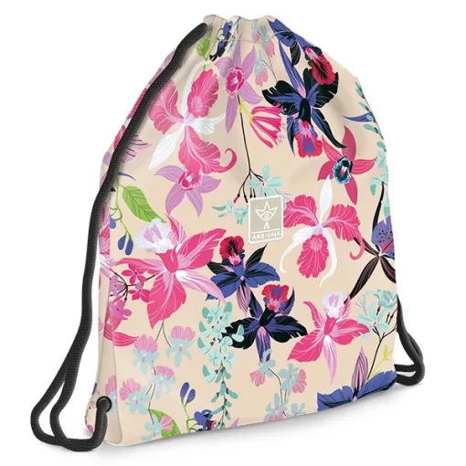ARS UNA Hátizsák AU-6 iskolatáska szett, Beach Flowers, 3 részes
