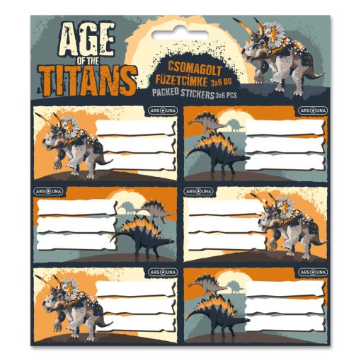 ARS UNA füzetcímke csomagolt, 3x6db Age of Titans