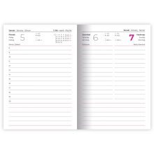 Határidőnapló, agenda B/6 napi Lizzy Card 2026. évi Black or Orange