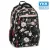    ARS UNA Hátizsák Ergonomikus iskolatáska szett, Flowery Black, 3 részes