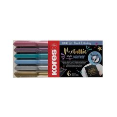 KORES Metallic ecsetfilc 6db