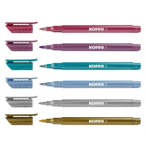 KORES Metallic ecsetfilc 6db