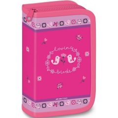   ARS UNA töltött tolltartó kihajtható írószertartóval Loving Birds