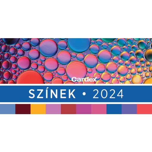 Asztalinaptár, képes, 2024. évi, Cardex, Színek